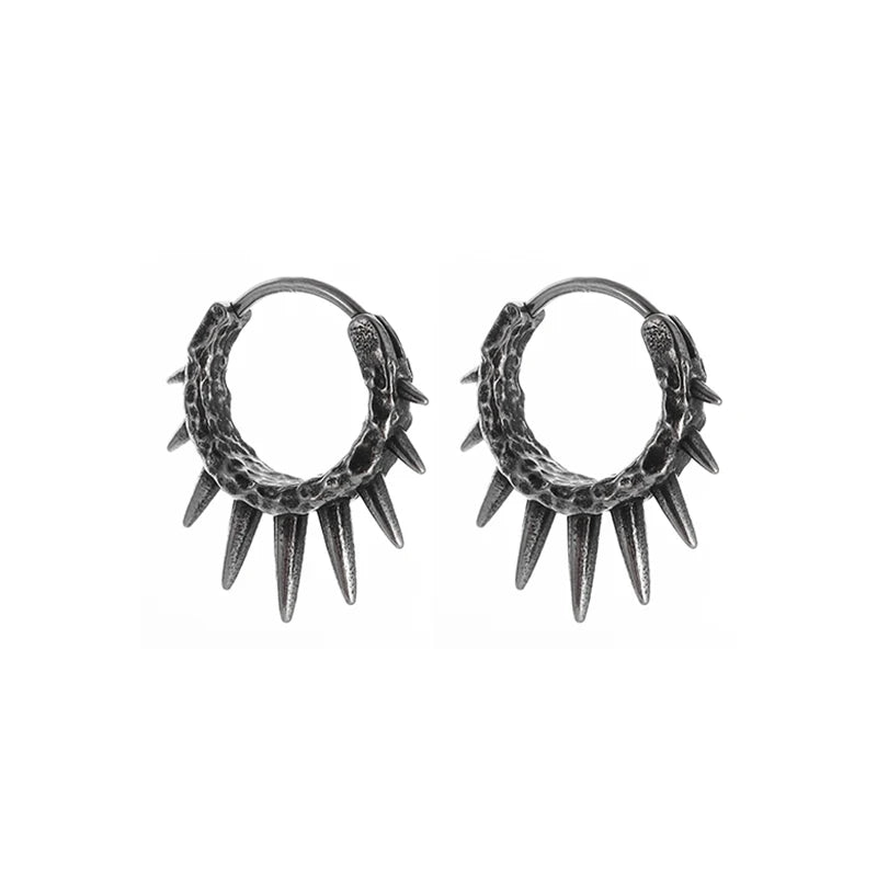 SPIKED HOOP EARRINGS