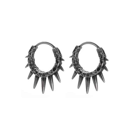 SPIKED HOOP EARRINGS