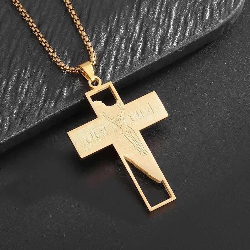 3D CROSS NECKLACE - Double Fancy