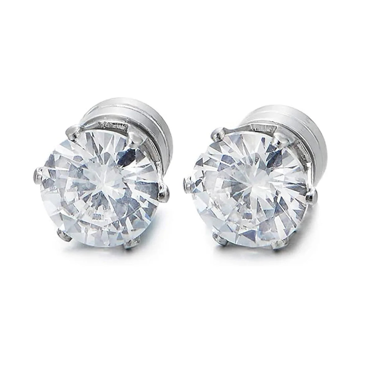 6MM CLEAR CRYSTAL MAGNETIC EARRING