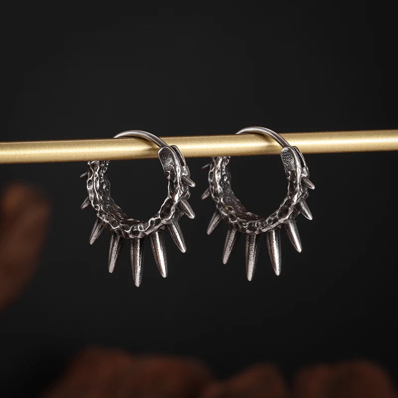 SPIKED HOOP EARRINGS