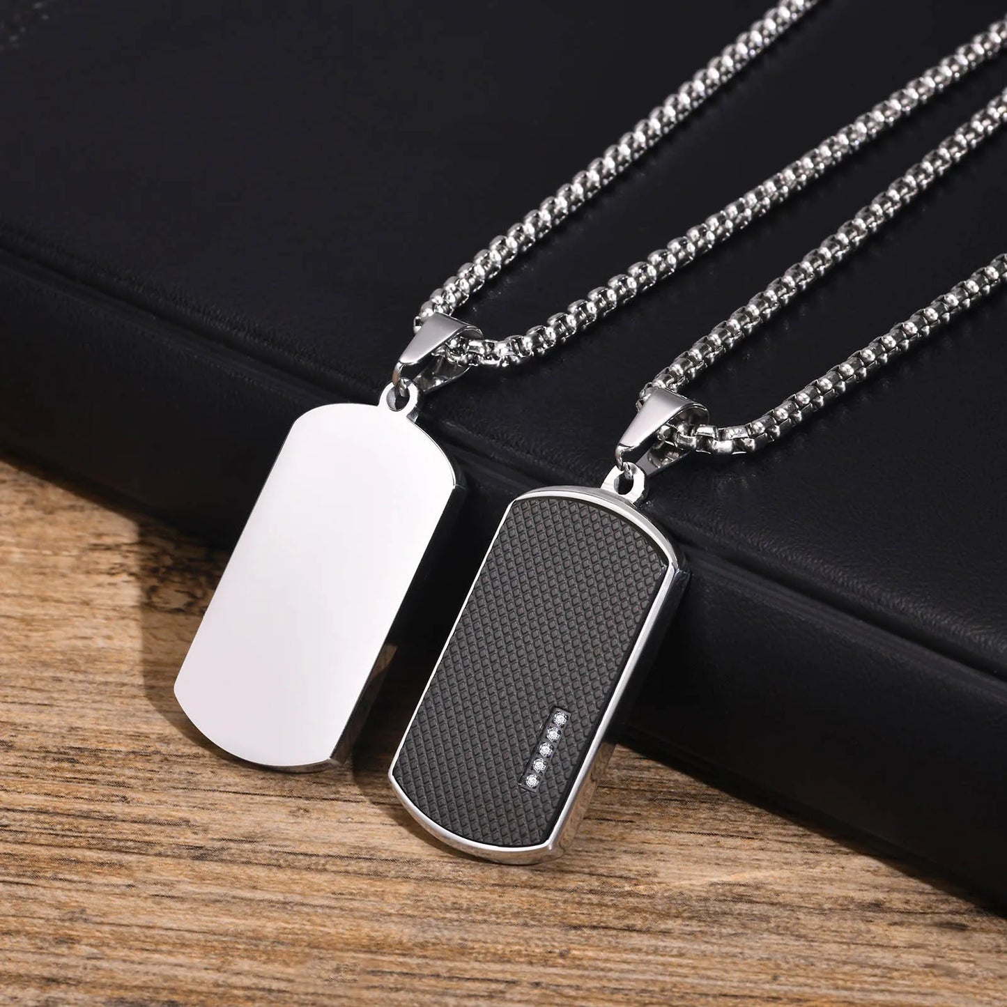 STEEL DOG TAG NECKLACE