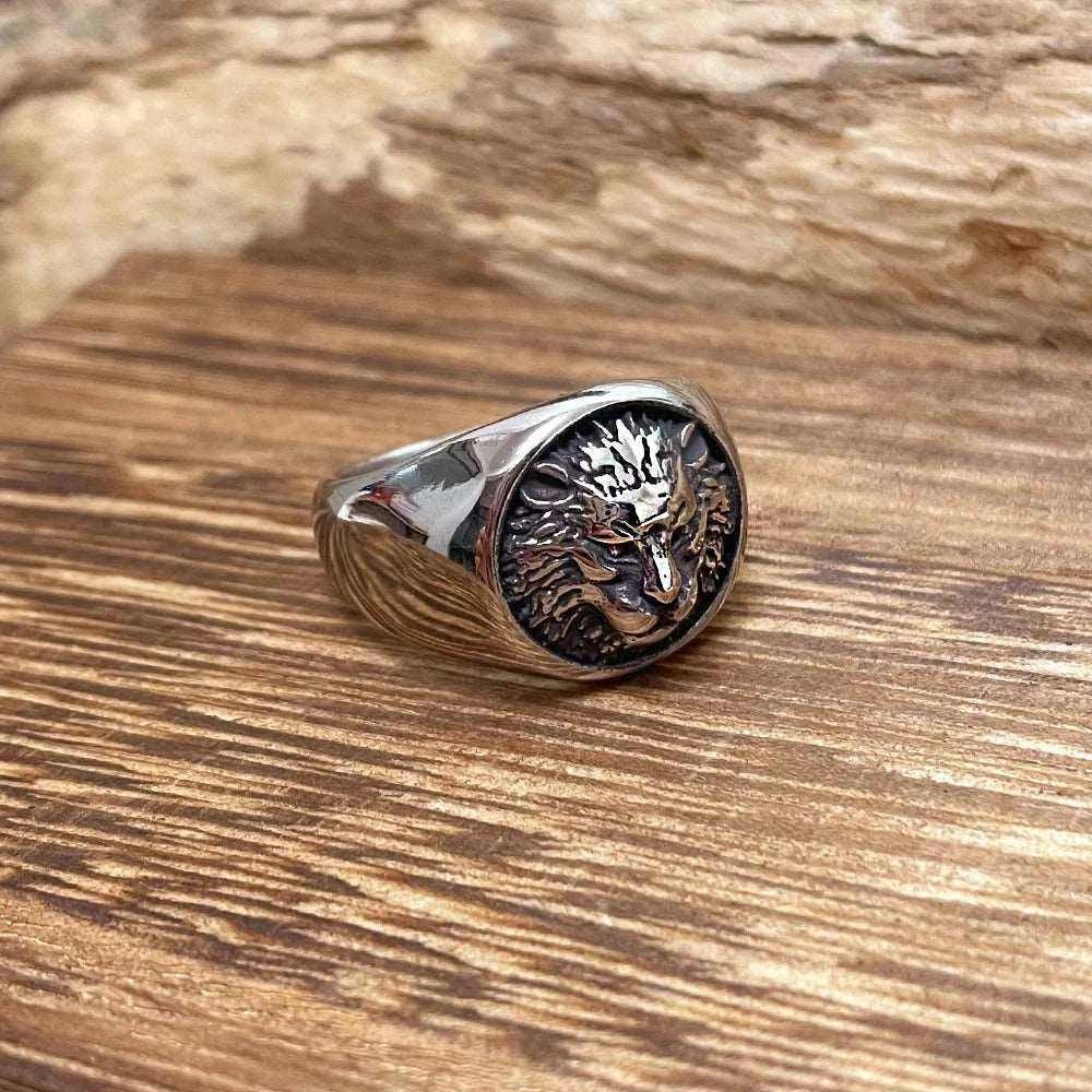 Stainless Steel Lion Ring - Double Fancy