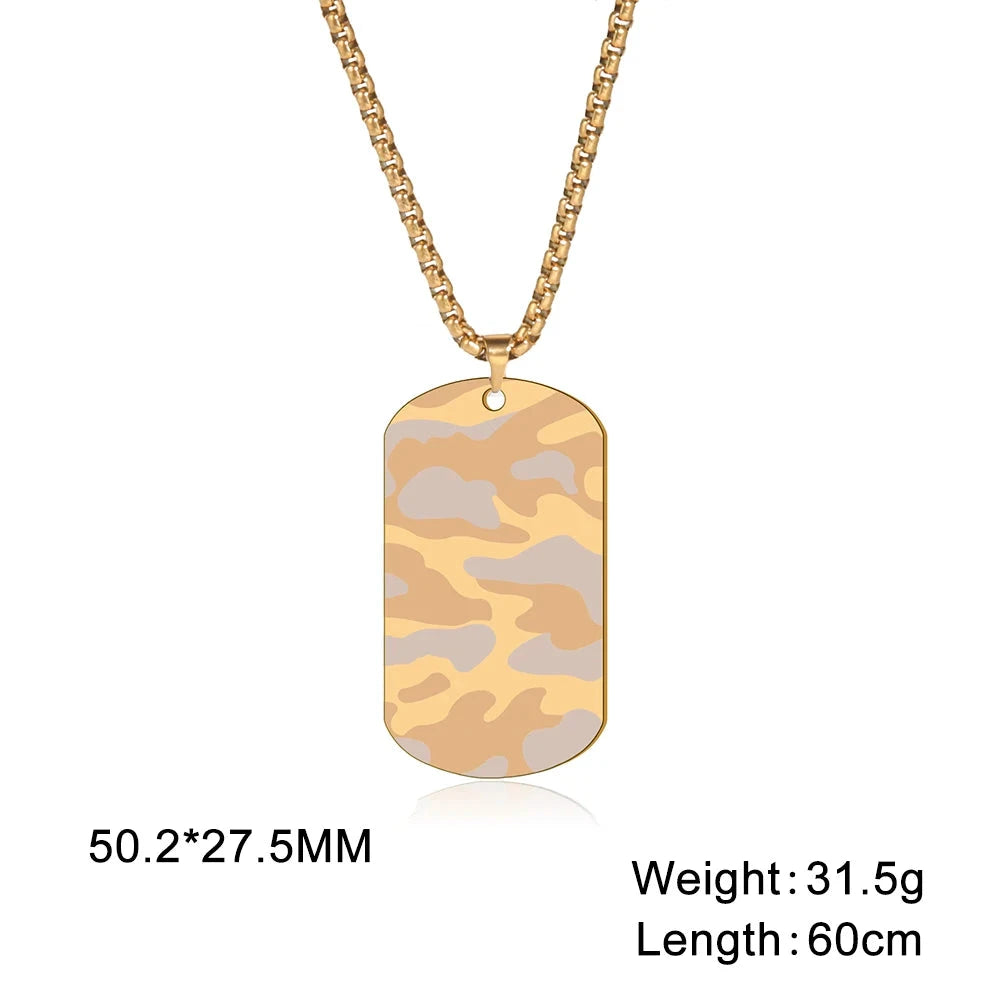 CAMOUFLAGE MILITARY NECKLACE