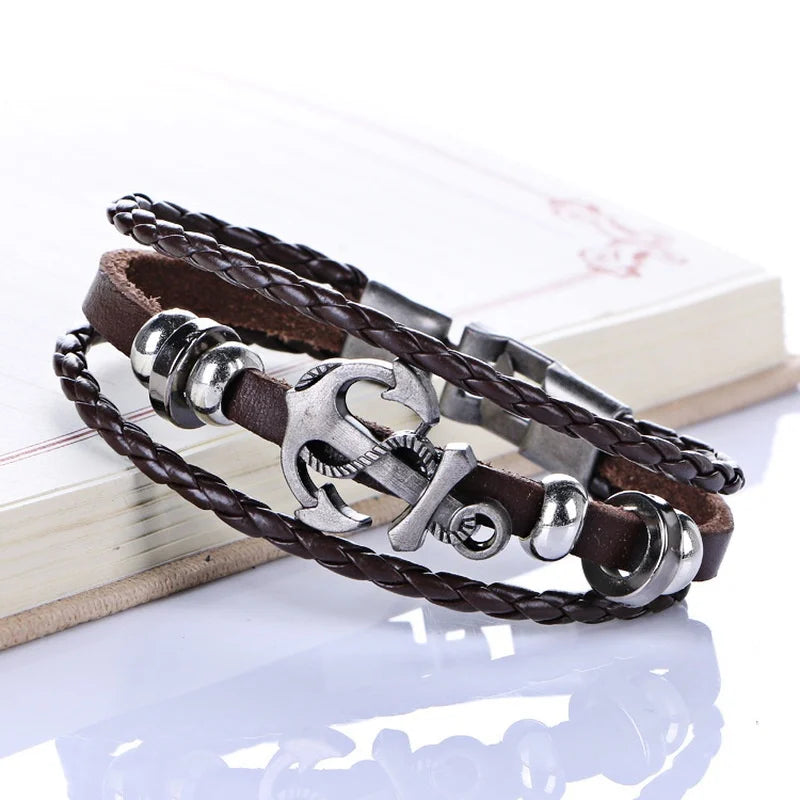 MULTILAYER VINTAGE ANCHOR BRACELET