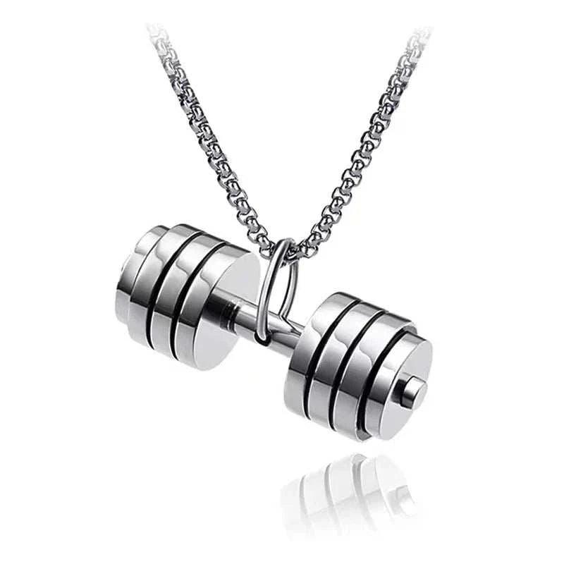 Sports Dumbbell Necklace - Double Fancy