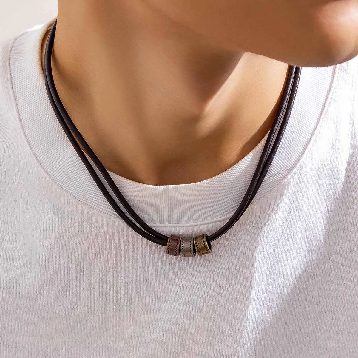 METAL BEADS CHOKER NECKLACE