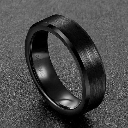 MATTE BLACK CERAMIC RING