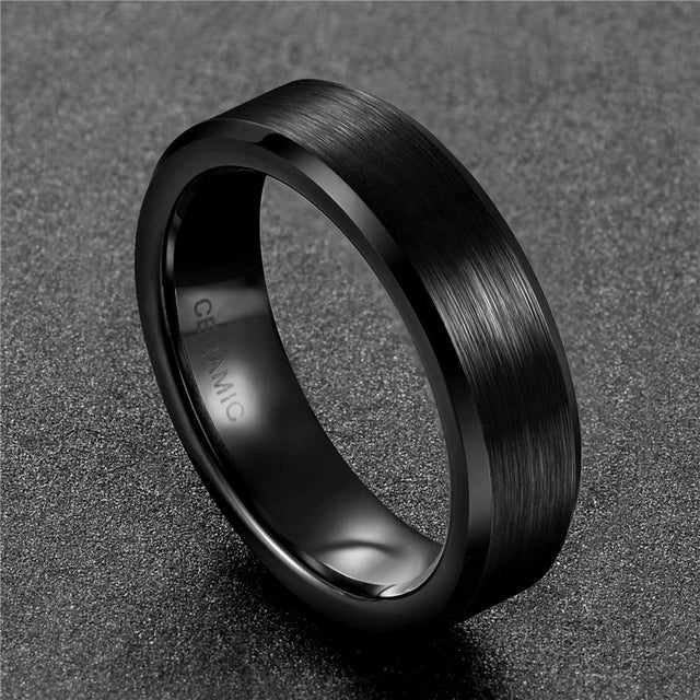 MATTE BLACK CERAMIC RING