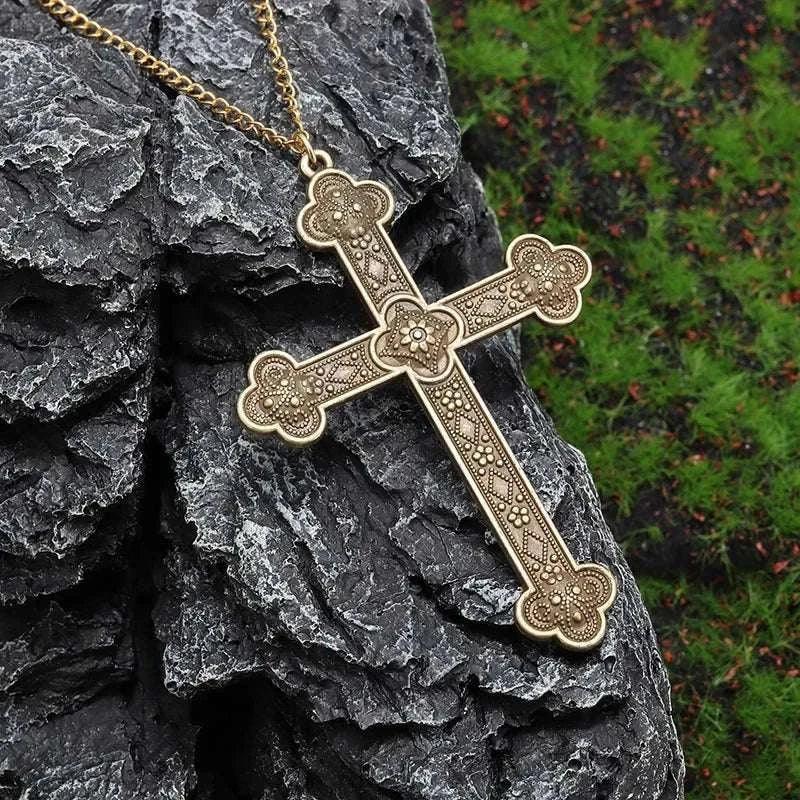 3D CROSS NECKLACE - Double Fancy