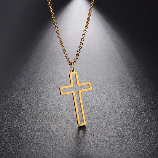 OPENWORK CROSS NECKLACE