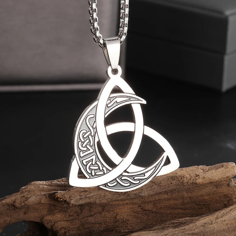 STEEL AMULET NECKLACE PENDANT