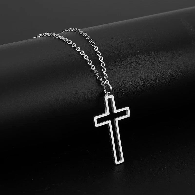 OPENWORK CROSS NECKLACE