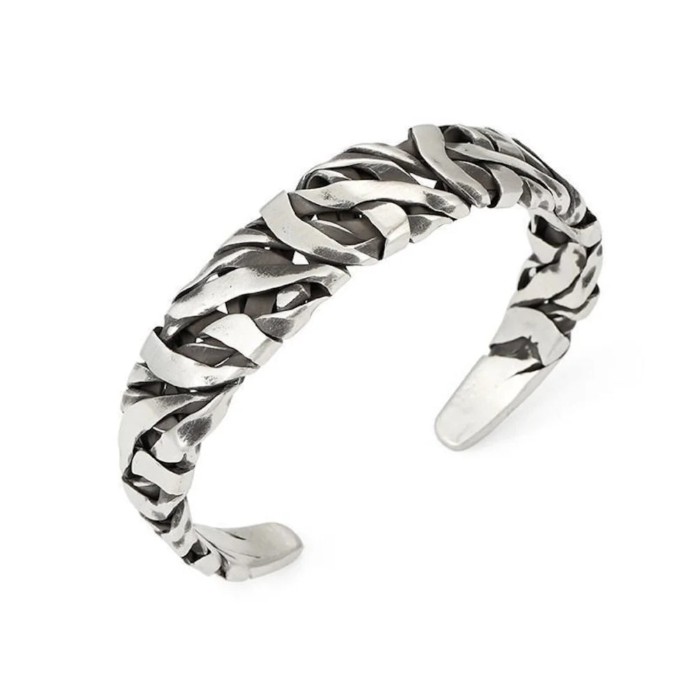 BRAIDED SILVER CUFF