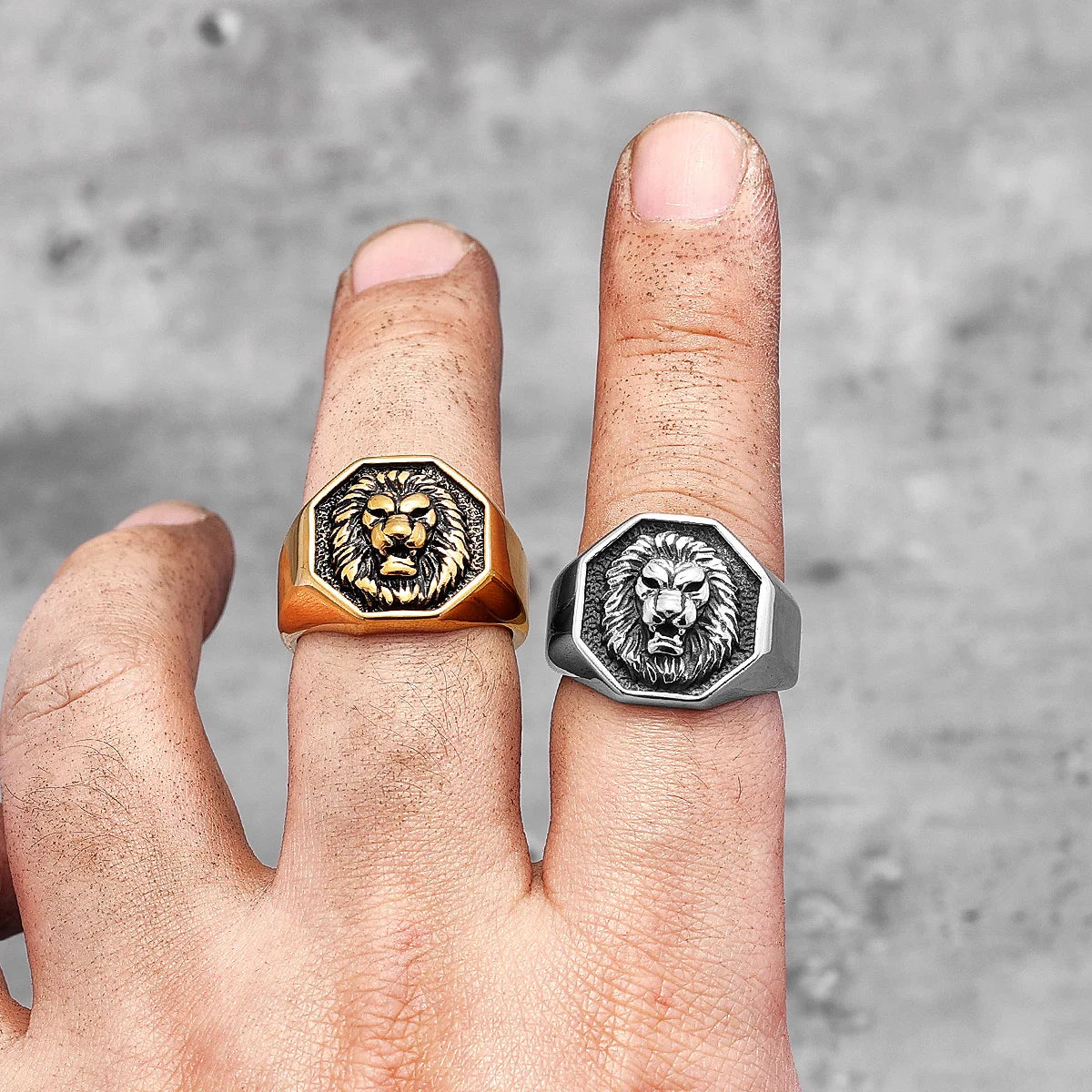 LION KING BIKER RING