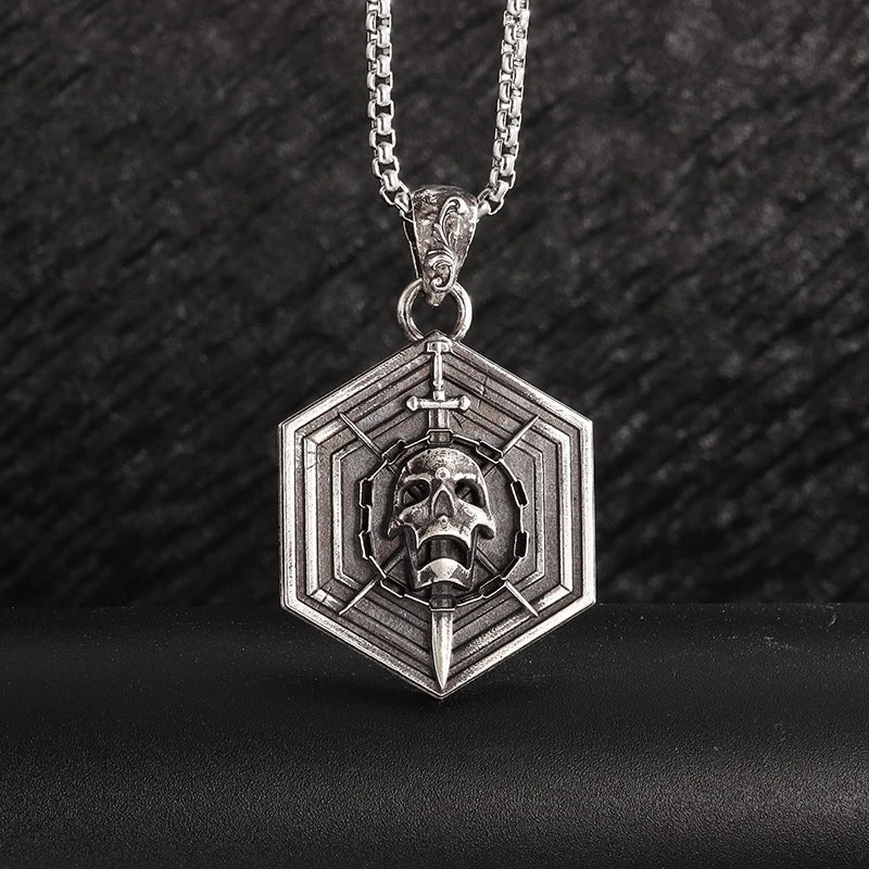 STEEL THOR PENDANT NECKLACE