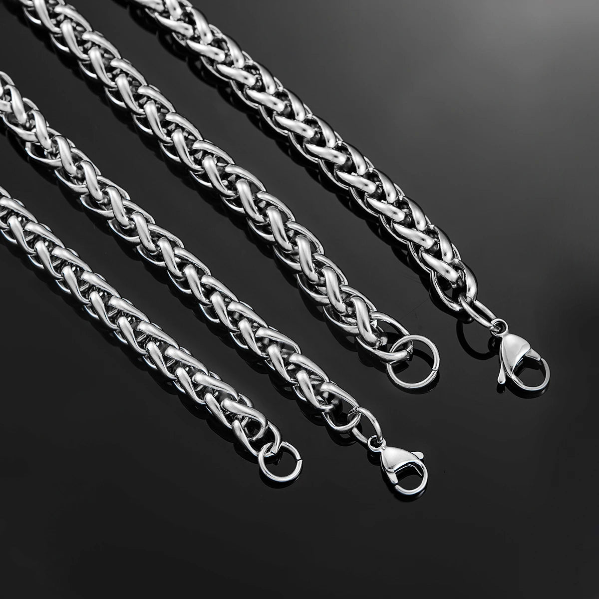 STEEL STACKABLE CHAIN NECKLACE