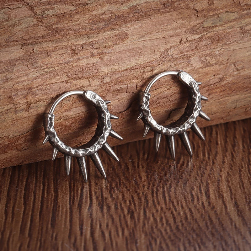 SPIKED HOOP EARRINGS