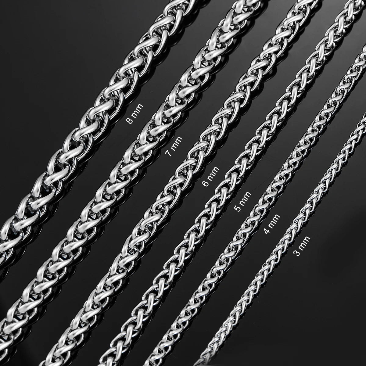 STEEL STACKABLE CHAIN NECKLACE