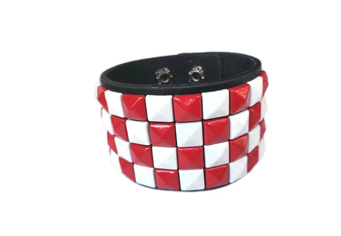 RIVET LEATHER BANGLE