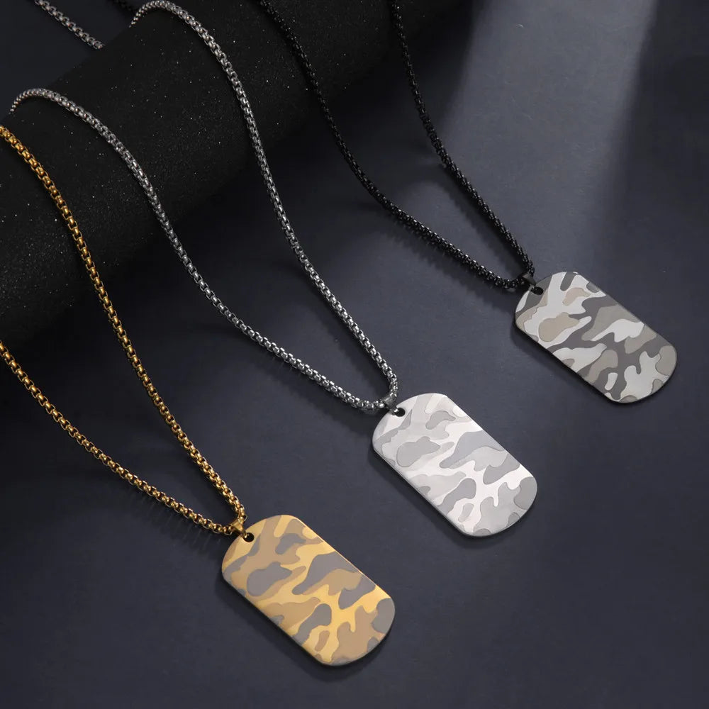 CAMOUFLAGE MILITARY NECKLACE