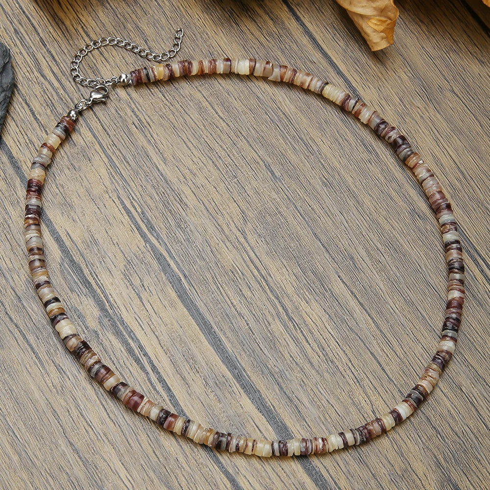 SURFER WOOD WAVE NECKLACE