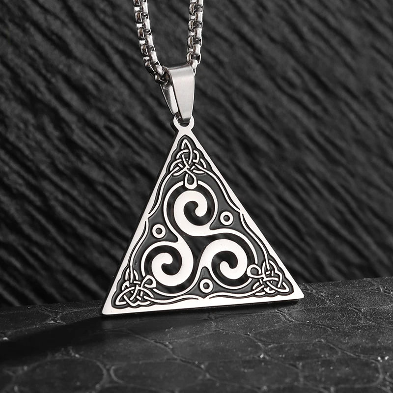 STEEL AMULET NECKLACE PENDANT