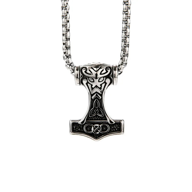 STEEL THOR HAMMER NECKLACE