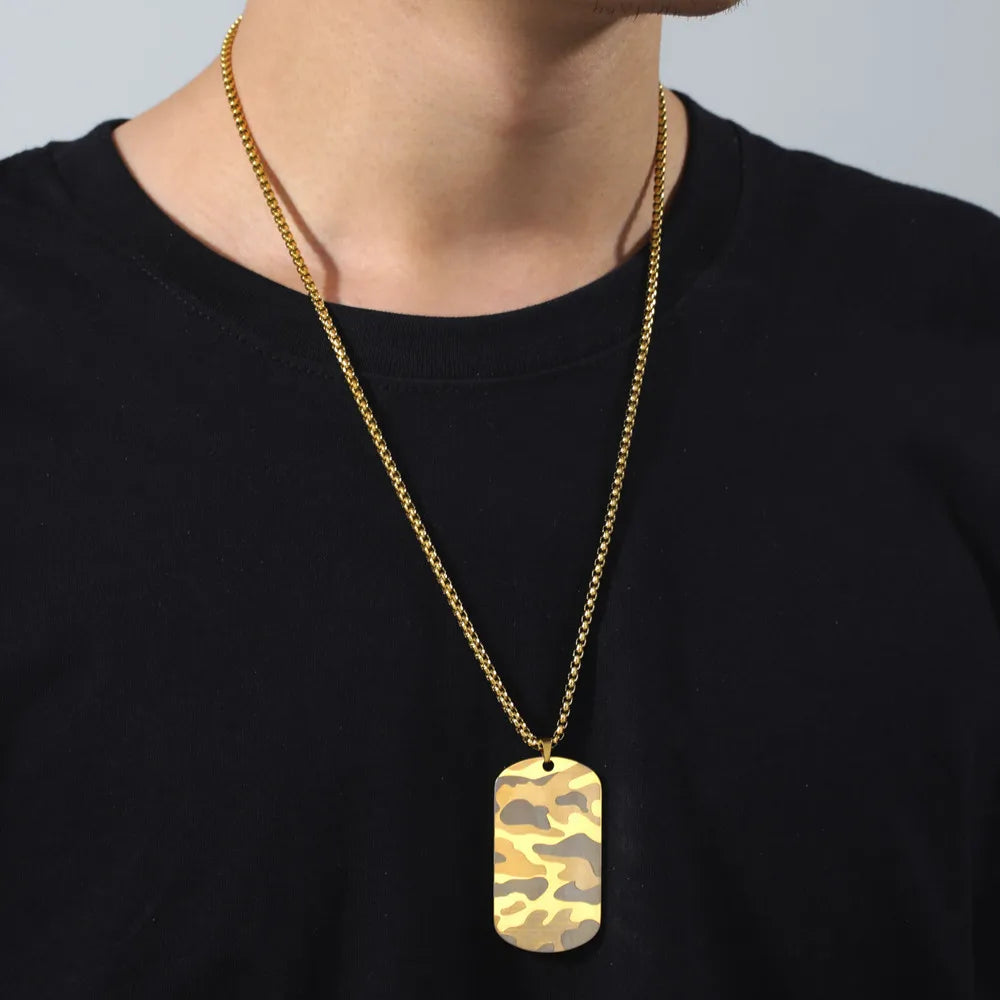 CAMOUFLAGE MILITARY NECKLACE