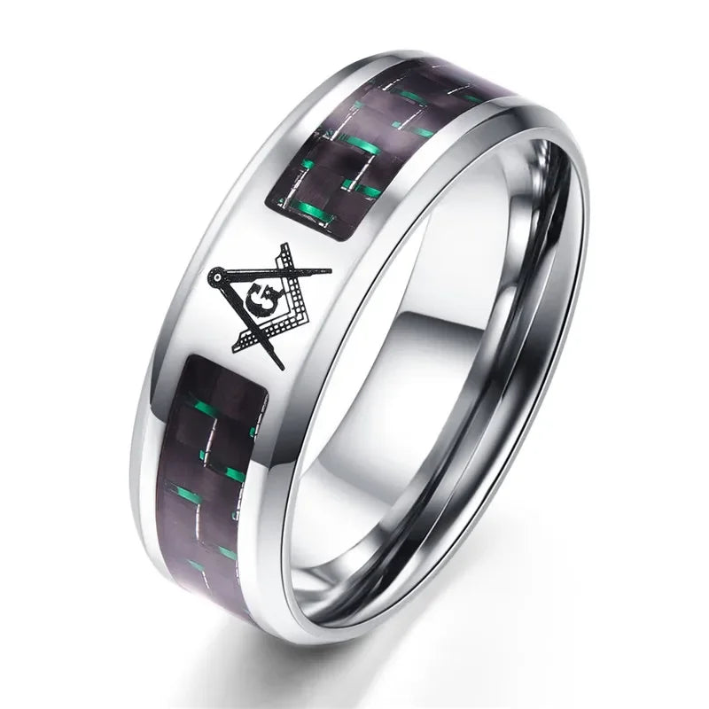 TITANIUM STEEL MASONIC RING