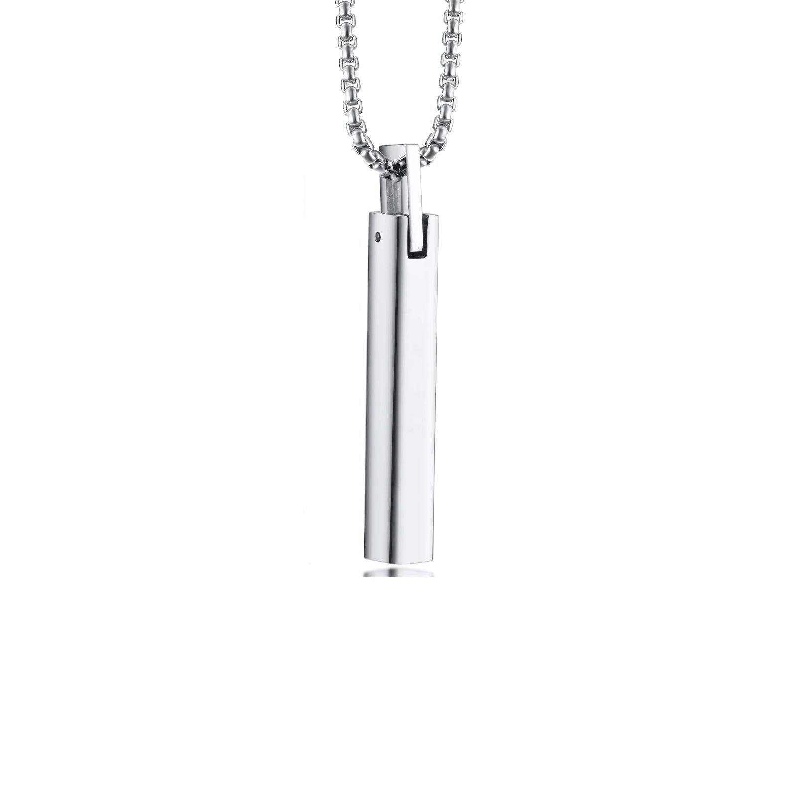 3D Bar Pendant Necklace-Double Fancy