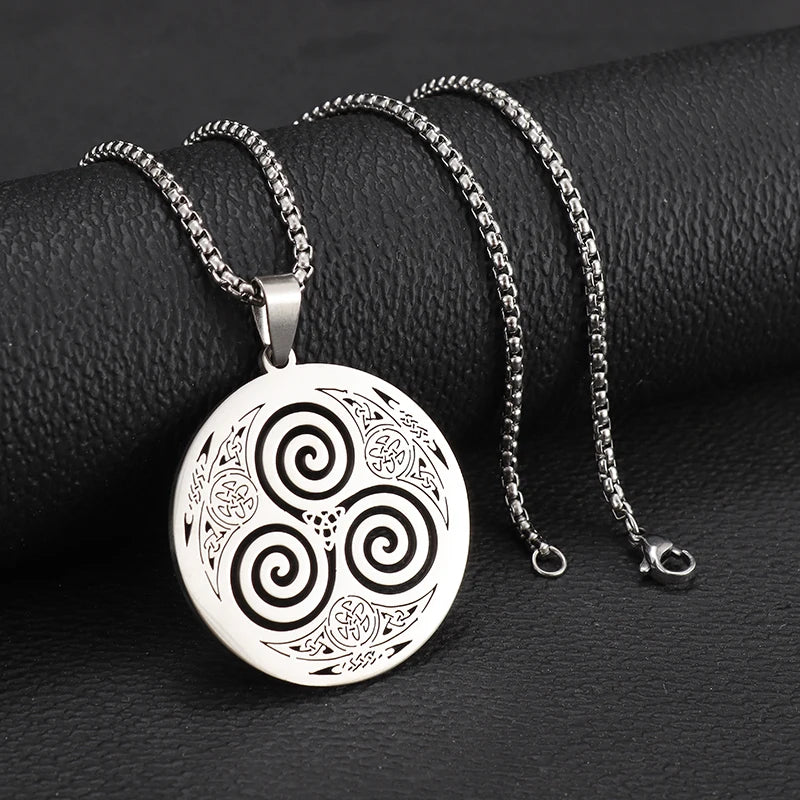 STEEL AMULET NECKLACE PENDANT