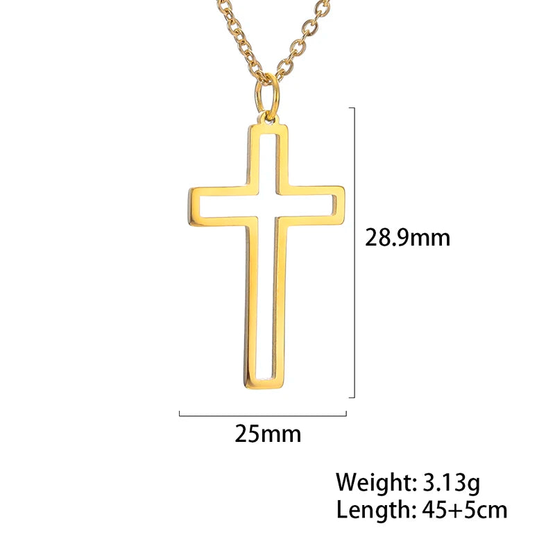 OPENWORK CROSS NECKLACE