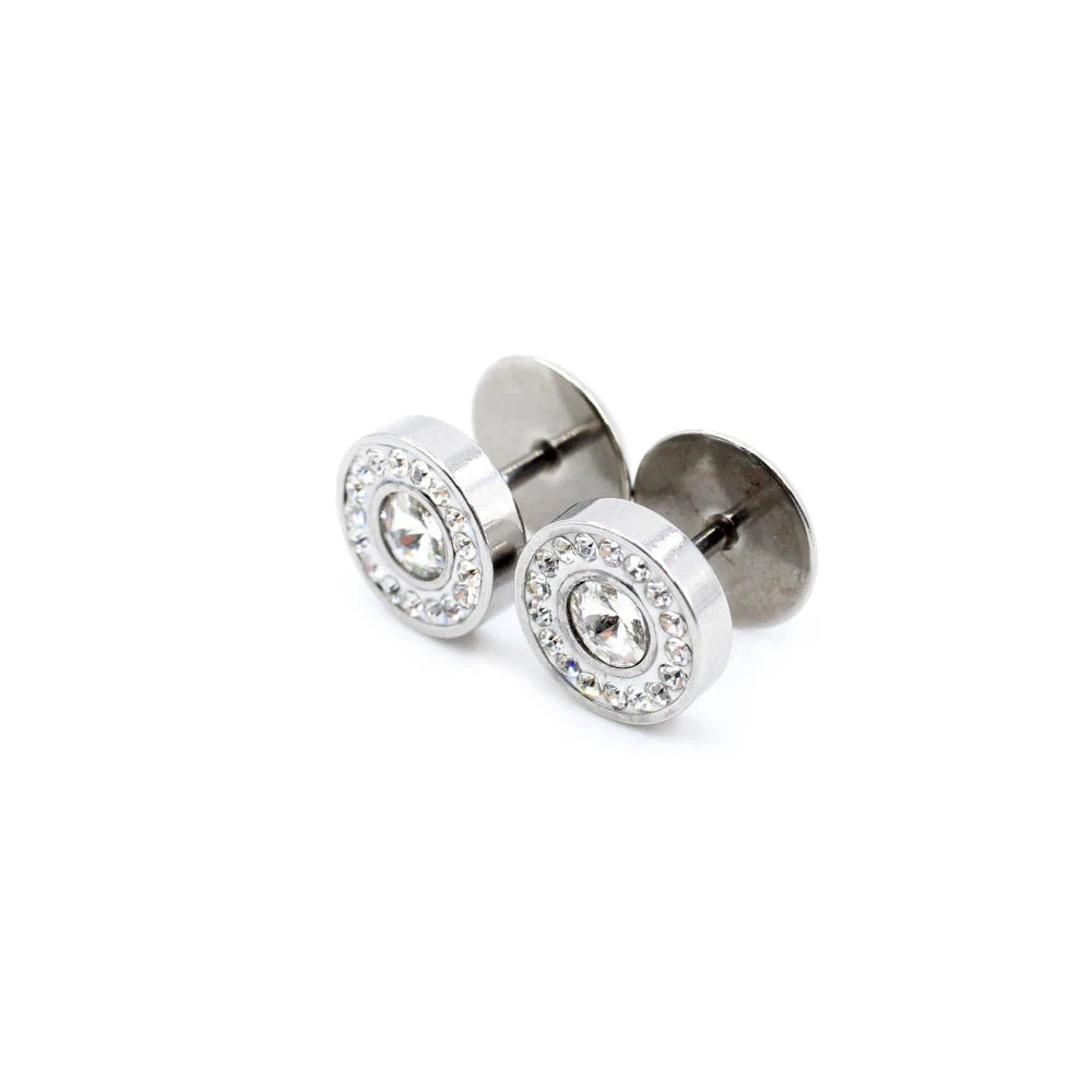 STEEL FASHION STUD EARRING