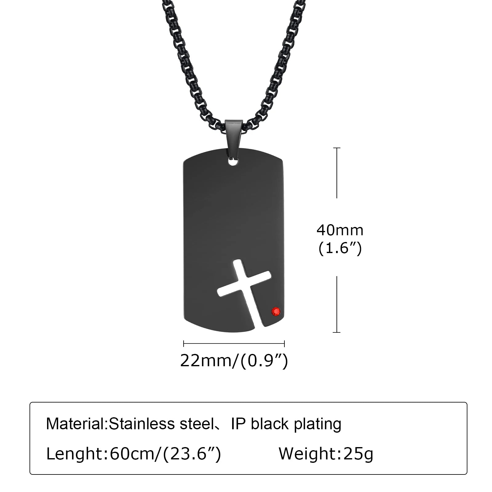 SIDECROSS DOG TAG NECKLACE