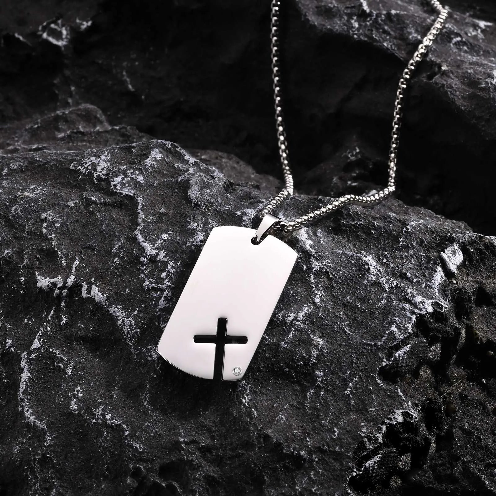 SIDECROSS DOG TAG NECKLACE