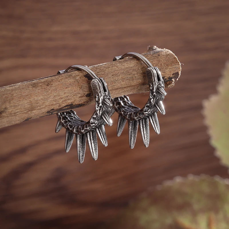 SPIKED HOOP EARRINGS