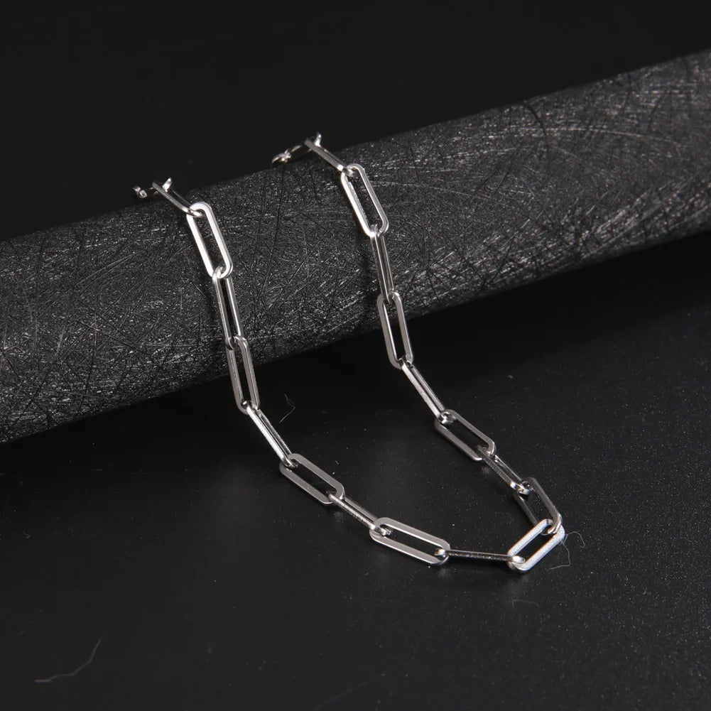 STEEL PAPERCLIP CHOKER NECKLACE