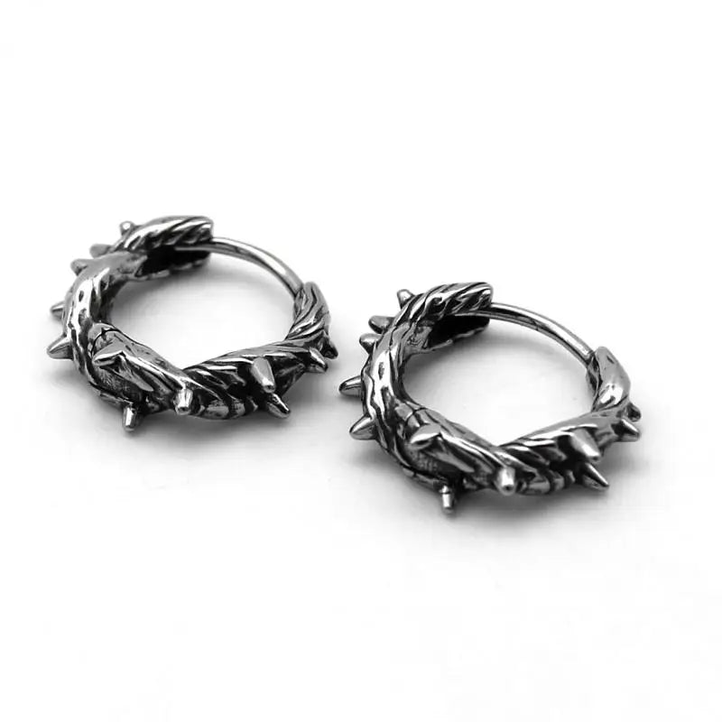 SPIKED HOOP EARRINGS