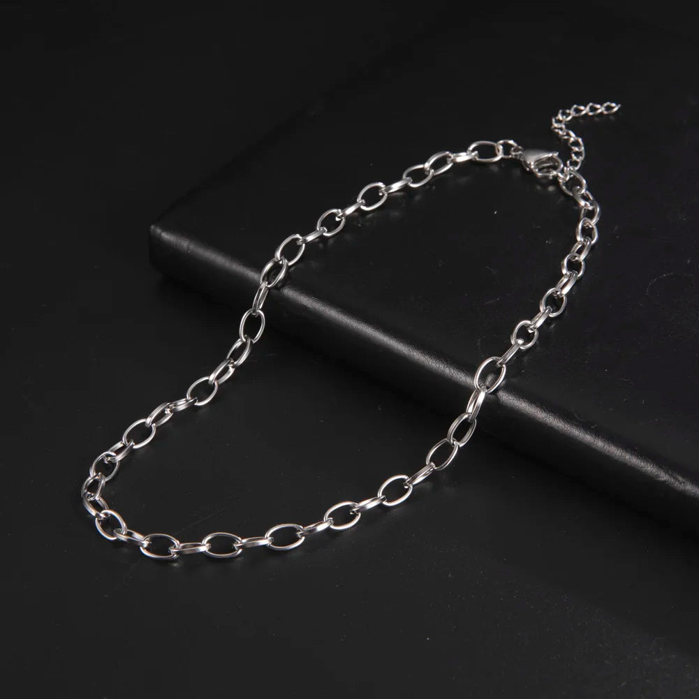 STEEL PAPERCLIP CHOKER NECKLACE