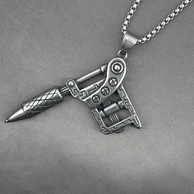 TATOO MACHINE NECKLACE PENDANT