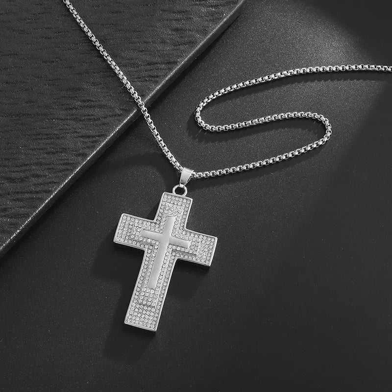 3D CROSS NECKLACE - Double Fancy