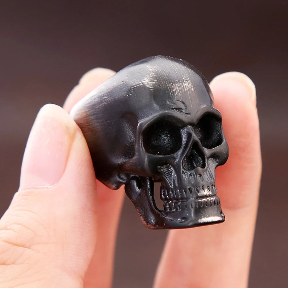 BLACK STAINLESS STELL SKULL RING