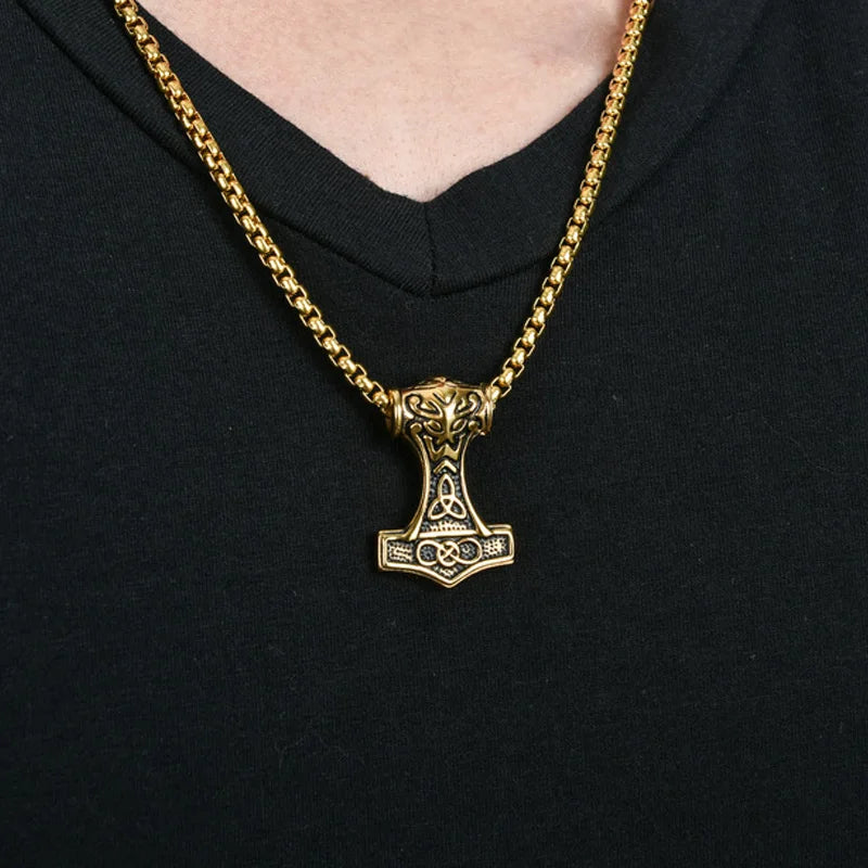 STEEL THOR HAMMER NECKLACE