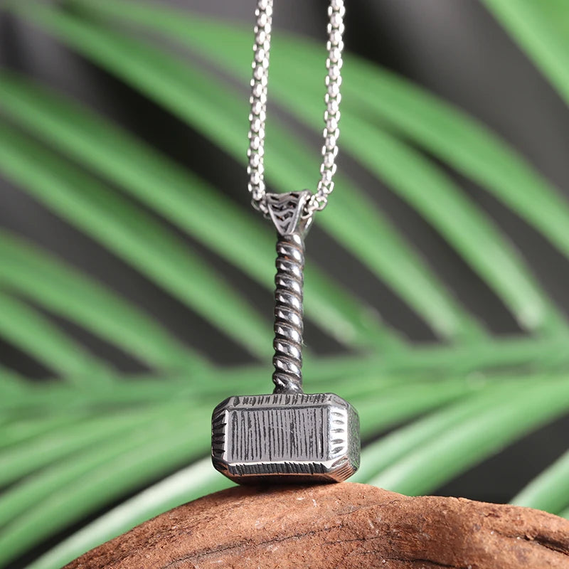 STEEL THOR PENDANT NECKLACE