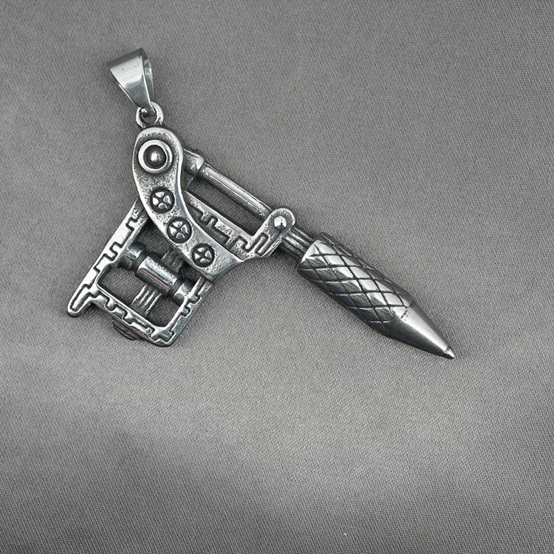 TATOO MACHINE NECKLACE PENDANT