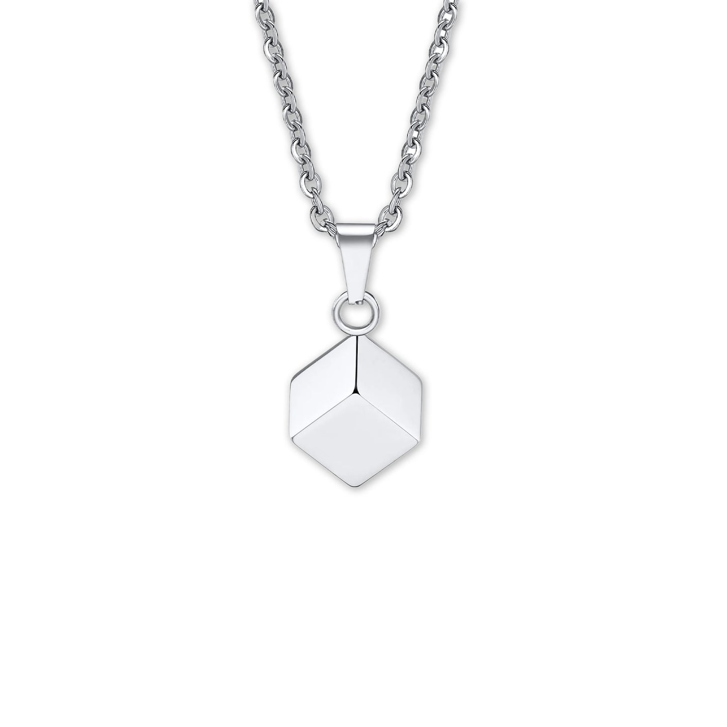 Solid Cube Necklace Pendant-Double Fancy