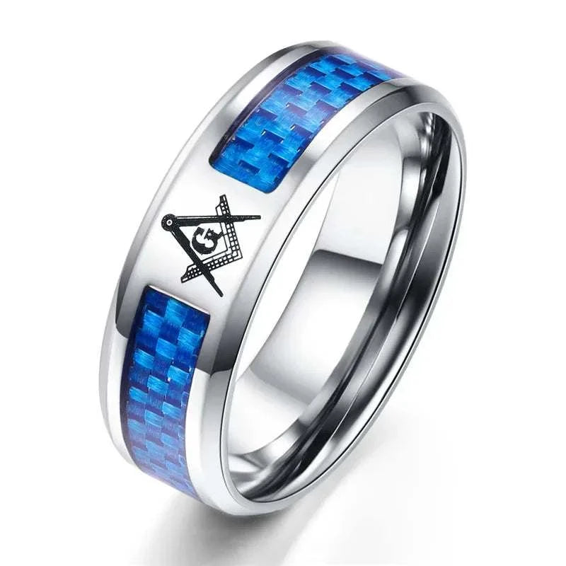 TITANIUM STEEL MASONIC RING