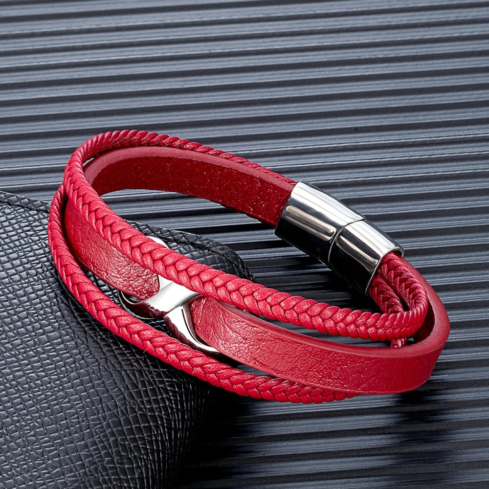 Infinity Knot Leather Bracelet-Double Fancy