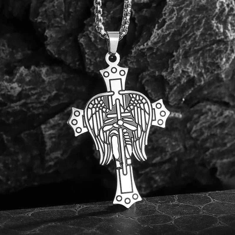 3D CROSS NECKLACE - Double Fancy